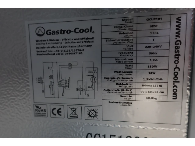 Koelkast gastro-cool - afbeelding 3 van  4