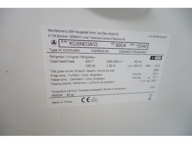 Koelkast siemens - afbeelding 9 van  9