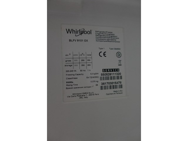 Koelkast whirlpool - afbeelding 9 van  9