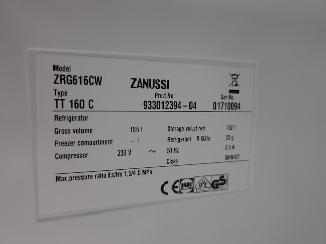 Koelkast zanussi - afbeelding 3 van  3