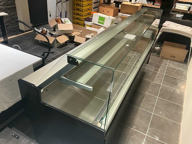 Koeltoog met kassablokken en led verlichting infrico vly 25 winkel toonbank - afbeelding 16 van  16