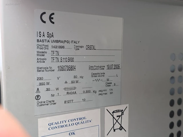 Koelvitrine isa tf 110 tn - afbeelding 5 van  6