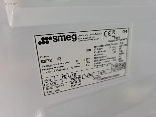 Koel/vries combinatie smeg fqi48xd - afbeelding 11 van  11