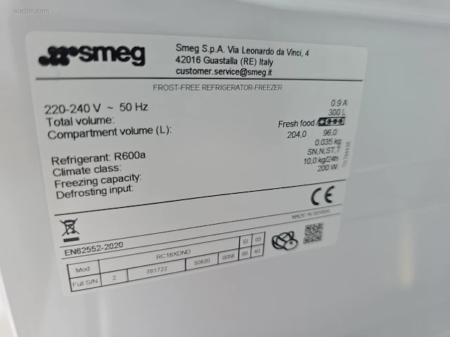 Koel/vries combinatie smeg rc18xdnd - afbeelding 2 van  12