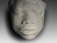 Koen wastijn (1963) & johan deschuymer (1965), 'bunker', three concrete heads, h 20 cm (+) - afbeelding 3 van  6