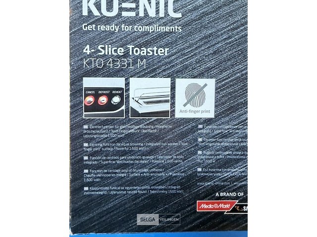 Koenic 4-sneden toaster - afbeelding 2 van  2