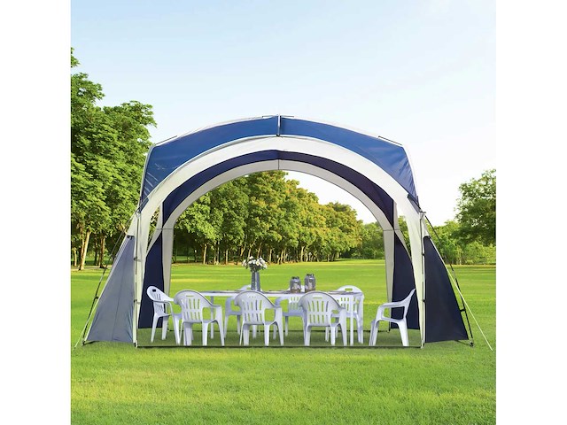 Koepeltent voor 6-8 personen, paviljoen, bescherming tegen zon en douches - afbeelding 1 van  4