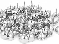Koepelvormige nagel zilver toon 100st - afbeelding 1 van  2