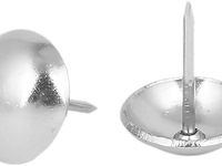 Koepelvormige nagel zilver toon 100st - afbeelding 2 van  2