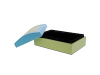 Koffer leder rechthoekig blauw/groen plat - kerst- & seizoensartikelen (39x) - afbeelding 2 van  3