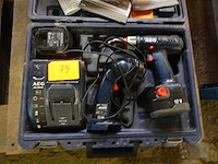 Koffer met boormachine, zaklamp, oplader aeg - afbeelding 1 van  3