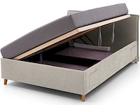 Kofferbed ollie | 90 x 200 cm | beigekleurig design - afbeelding 2 van  7