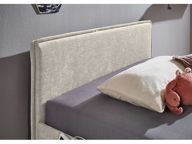 Kofferbed ollie | 90 x 200 cm | beigekleurig design - afbeelding 4 van  7
