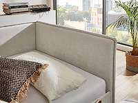 Kofferbed ollie | met rugleuning | 90 x 200 cm | beigekleurig design - afbeelding 2 van  12