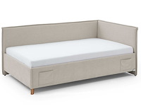 Kofferbed ollie | met rugleuning | 90 x 200 cm | beigekleurig design - afbeelding 4 van  12