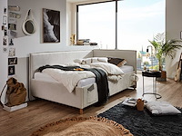 Kofferbed ollie | met rugleuning | 90 x 200 cm | beigekleurig design - afbeelding 1 van  12