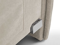 Kofferbed ollie | met rugleuning | 90 x 200 cm | beigekleurig design - afbeelding 5 van  12