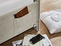 Kofferbed ollie | met rugleuning | 90 x 200 cm | beigekleurig design - afbeelding 6 van  12