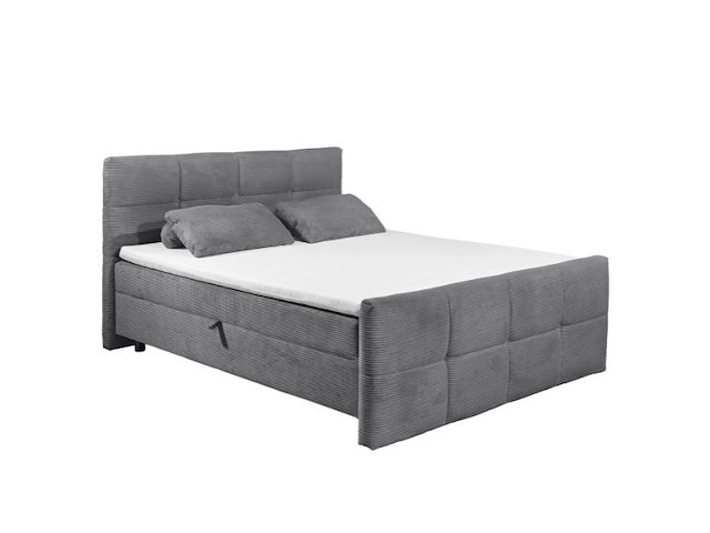 Kofferbed tijuana | inclusief matrastopper | 160 x 200 cm | antraciet - afbeelding 2 van  6