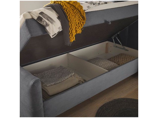 Kofferbed tijuana | inclusief matrastopper | 160 x 200 cm | antraciet - afbeelding 4 van  6