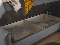 Kofferbed tijuana | inclusief matrastopper | 160 x 200 cm | antraciet - afbeelding 4 van  6