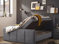 Kofferbed tijuana | inclusief matrastopper | 160 x 200 cm | antraciet - afbeelding 5 van  6