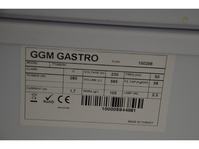 Kofferdiepvries ggm gastro 585l afm. 1,80m lang - afbeelding 8 van  8