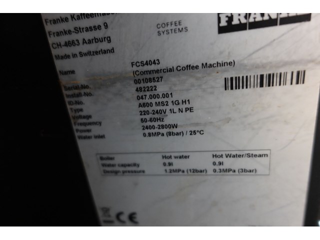 Koffiemachine franke - afbeelding 5 van  20