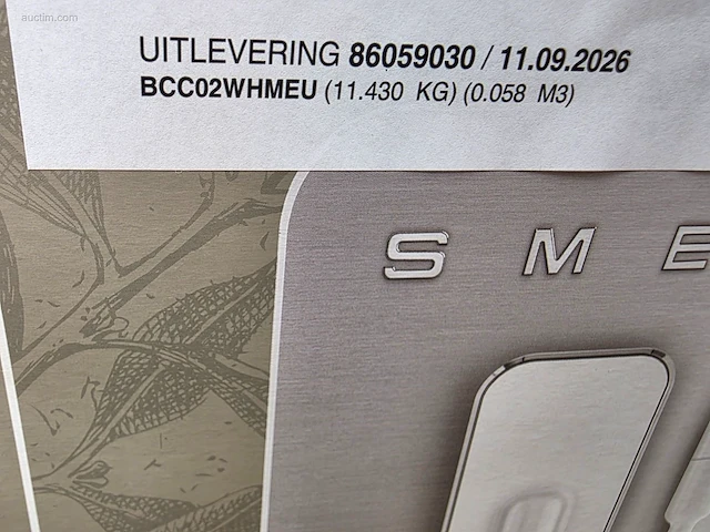 Koffiemachine smeg bcc02whmeu - afbeelding 4 van  4
