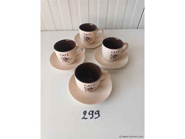 Koffieservies. 8-delig - afbeelding 1 van  2