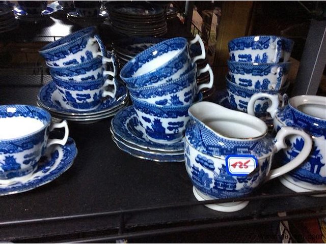 Koffieservies (blauw) - afbeelding 1 van  3