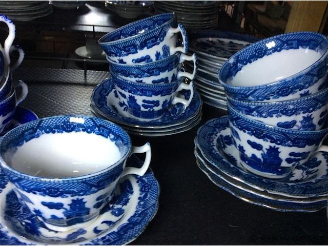 Koffieservies (blauw) - afbeelding 2 van  3
