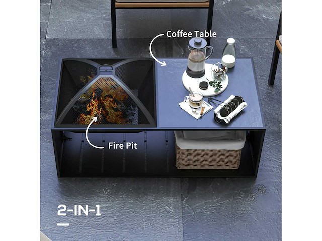 Koffietafel met opbergplank - afbeelding 5 van  5