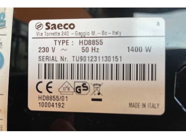 Koffiezet saeco - afbeelding 3 van  4