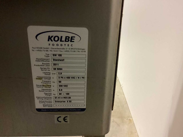 Kolbe sw100 vleeswolf - afbeelding 3 van  3