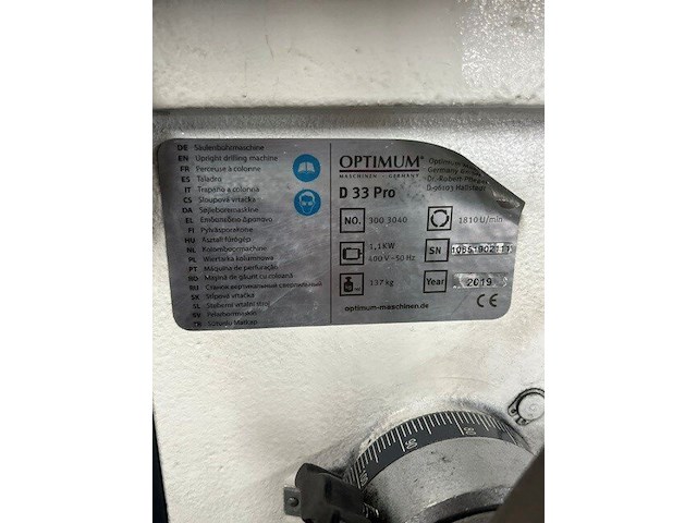Kolomboor optimum d33pro (7) - afbeelding 8 van  9
