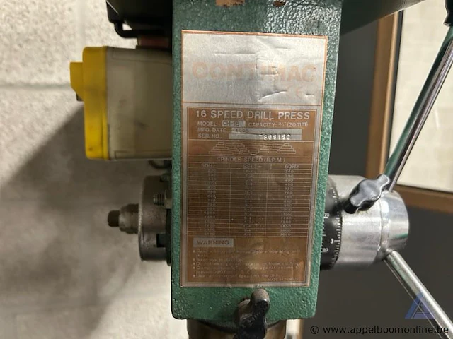 Kolomboormachine contemac ch-16, bouwjaar 1995, boorcapaciteit 20 mm, serienummer 009192. werking niet gekend. - afbeelding 2 van  2