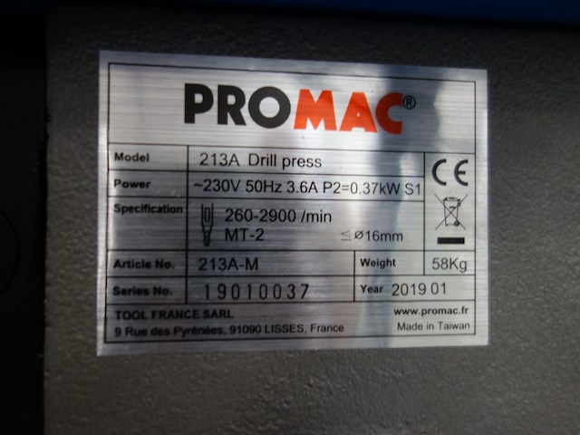 Kolomboormachine promac - afbeelding 6 van  10