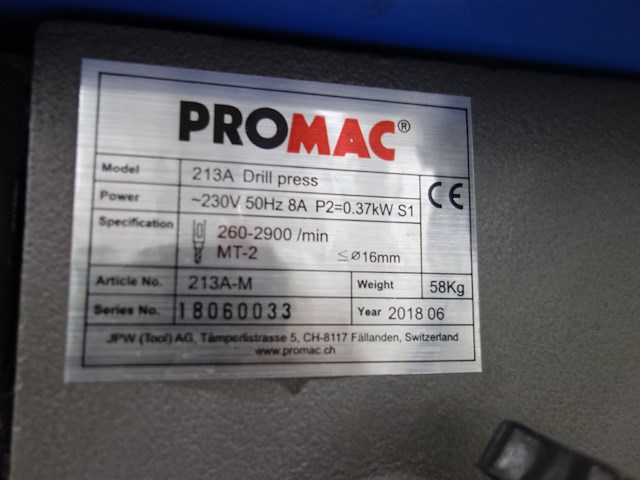 Kolomboormachine promac - afbeelding 8 van  8