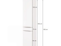 Kolomkast hansen 40cm 2 deuren & 1 lade - geel/wit - afbeelding 2 van  7