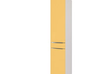 Kolomkast hansen 40cm 2 deuren & 1 lade - geel/wit - afbeelding 3 van  7