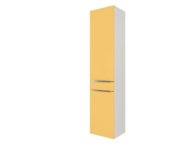 Kolomkast hansen 40cm 2 deuren & 1 lade - geel/wit - afbeelding 4 van  7