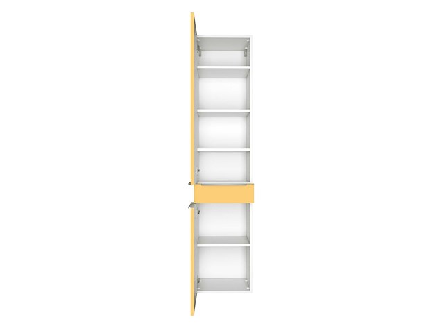 Kolomkast hansen 40cm 2 deuren & 1 lade - geel/wit - afbeelding 6 van  7