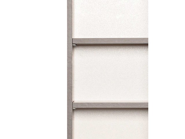 Kolomkast pares 30cm 2 deuren & 1 lade - grafiet/wotan eik - afbeelding 2 van  7
