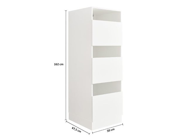 Kolomkast voor wasmachinekasten laundreezy | 50 x 68 x 162 cm | wit - afbeelding 5 van  7