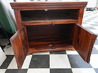 Koloniale meubelset massief hout: dressoir, kast en tv-meubel - afbeelding 7 van  8
