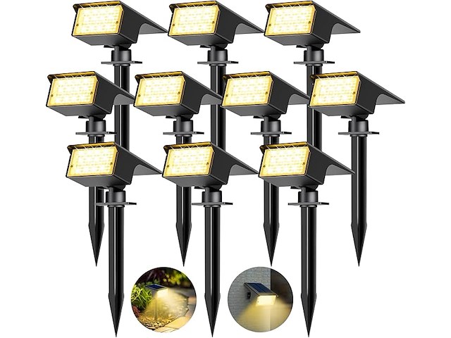 Kolpop 10 stuks / 77 led buitenlampen op zonne-energie - afbeelding 1 van  5