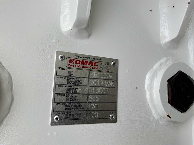 Komac kb1000v, graafmachine / rotsbreeker / hydraulische hamer - afbeelding 9 van  10