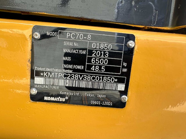 Komatsu - 2013 - pc70-8 - midigraafmachine - afbeelding 21 van  21