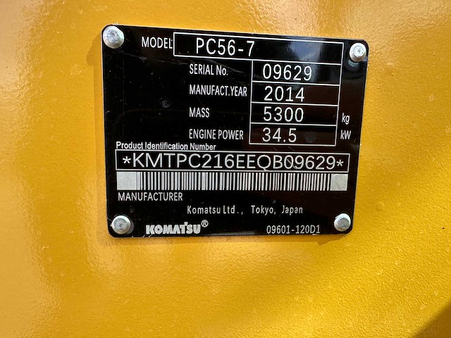 Komatsu - 2014 - pc56-7 - midigraafmachine - afbeelding 39 van  39